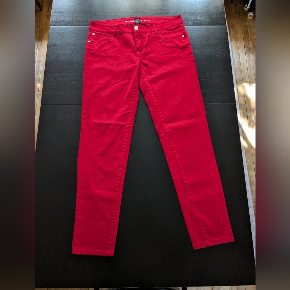 Vintage 2000's, Celebrity Pink, skinny, red jeans.